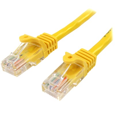 StarTech.com 0.5m Yellow Cat5e Patch Cable with Snagless RJ45 Connectors - Short