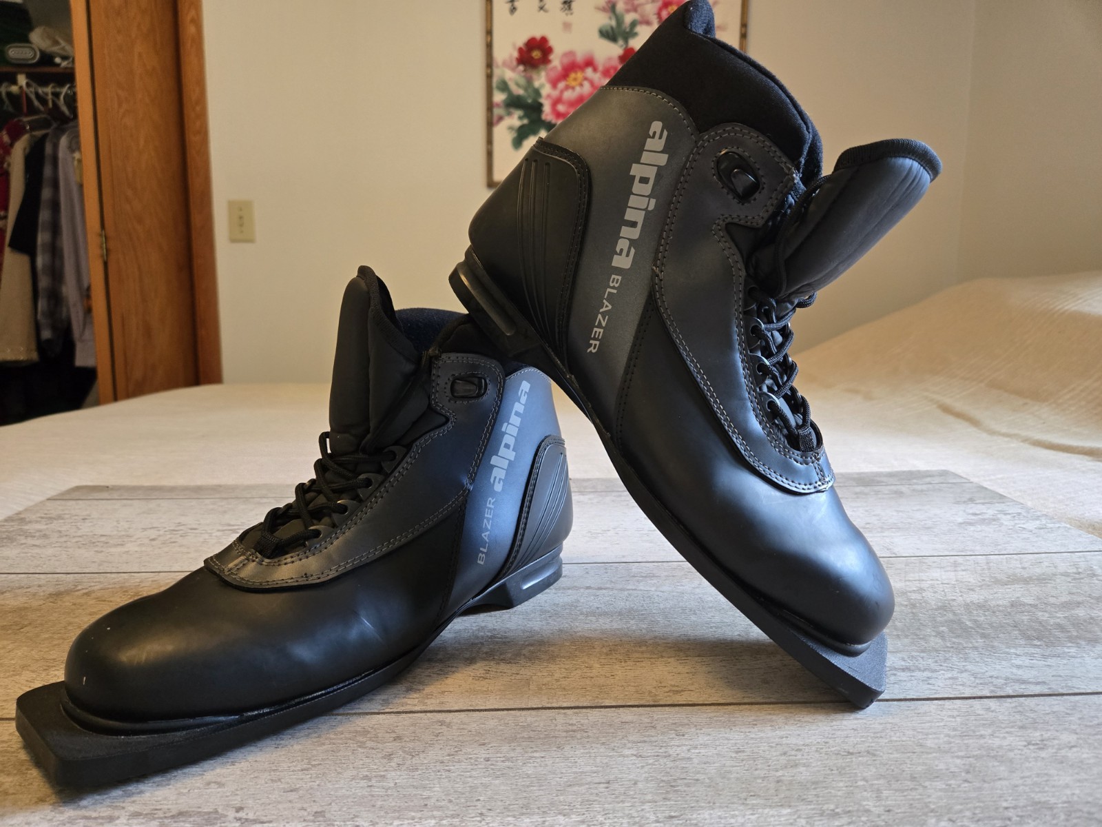SALOMON ALPINA BLAZER SCARPONI DA SCI DI FONDO NERI. TAGLIA 42