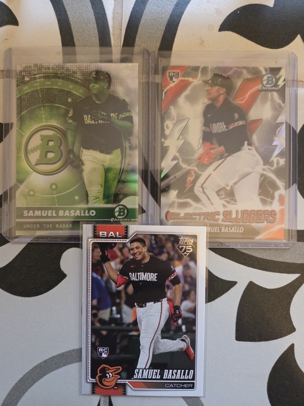 2026 Bowman Chrome LOT (2) Samuel Basallo ELECTRIC SLUGGERS + UNDER THE RADAR RC