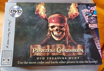 Pirates of the Caribbean DVD Treasure Hunt Game - New Open Box