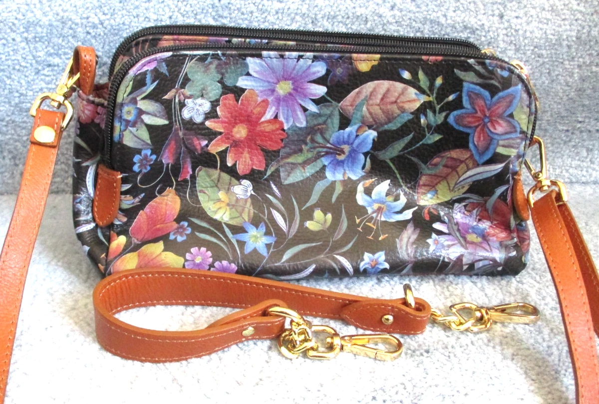 Valentina Genuine Leather Made Italy White Floral 15\