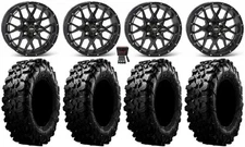 ITP Hurricane 14" Wheels Black 30" Carnivore Tires Kawasaki Brute Force IRS