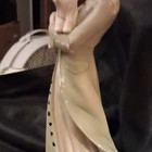 Home Interiors Ceramic Figurine Woman Holding Dog People/Animals Beige MPN 11462 — photo 3
