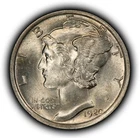1920 10c Mercury Silver Dime - FSB - BU - SKU-Z6762
