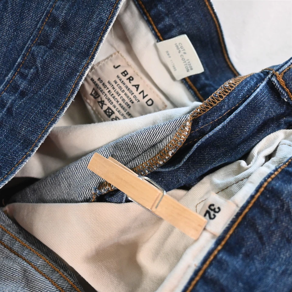 J Brand 32x34 Dark Wash Denim Kane Slim Straight Mens Jeans - Image 3 of 4