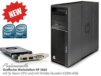 HP Z640 WORKSTATION DUALXEON 2x4CORE E5-2637 32GB 480GB SSD NVIDIA K2200 4GB NEU