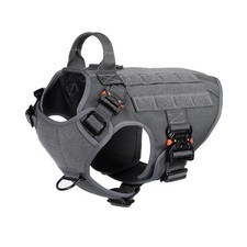 ICEFANG GN1-4M Tactical Dog Harness for Medium Dogs, Full Metal Buckles