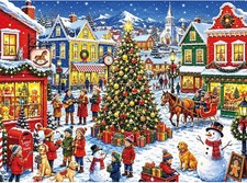 Christmas Tree Snowman 500 Piece Jigsaw Puzzle for Adults