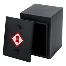 CAMPERVAN CAMPING STEEL SAFETY GAS LOCKER FOR 907 904 BOTTLE MOTORHOME (BLACK)