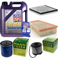 Inspektionskit Filter Liqui Moly ÖL 5L 5W-40 FüR CitroëN Berlingo Mf 2.0 Hdi 90