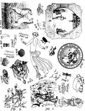 Unmounted Rubber Stamp Plate, Unmounted/Uncut Pink Rubber Stamps