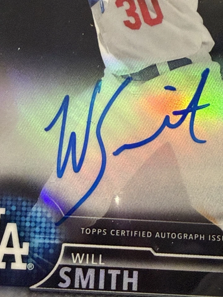 2016 Bowman Draft Chrome Draft Pick Auto Will SmithCDA-WS Refractor /499(AU, RC) - Image 4 of 4