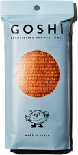 GOSHI Exfoliating Shower Towel - Rip-Resistant Small, Yellow 