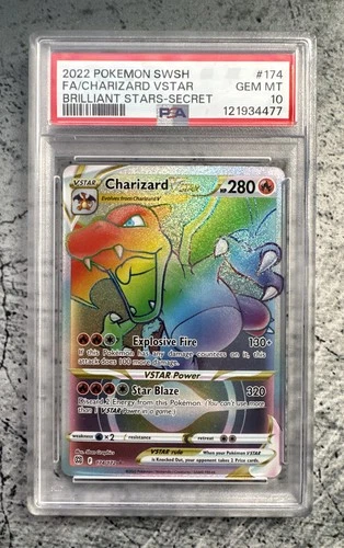 Charizard VSTAR (Secret) 174/172 Brilliant Stars PSA 10
