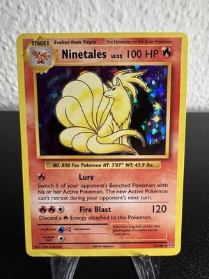 Pokemon TCG - Ninetales 15/108 Evolution / Evolutions - Rare Holo