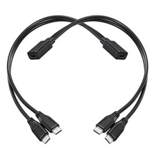 SynHHergyx 2 Pack USB C Splitter Cable, Type C Female to Dual 1 Feet / 30cm