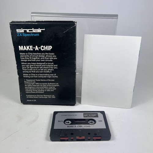 Retro Sinclair ZX Spectrum Make-A-Chip Computer Schaltungsdesign Vintage Kassette  - Bild 6 von 10