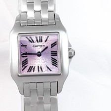 CARTIER Santos Demoiselle SM SS Purple Logo Dial Limited Edition Uhr