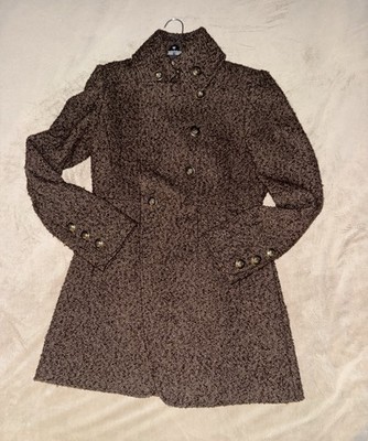 VTG DKNY Pea Coat Women Double Breasted Wool Blend Small Jacket ~ EUC