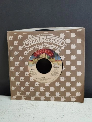 Kiss Beth Detroit Rock City 45 RPM Vinyl Record Casablanca NB 863 Vintage Rock