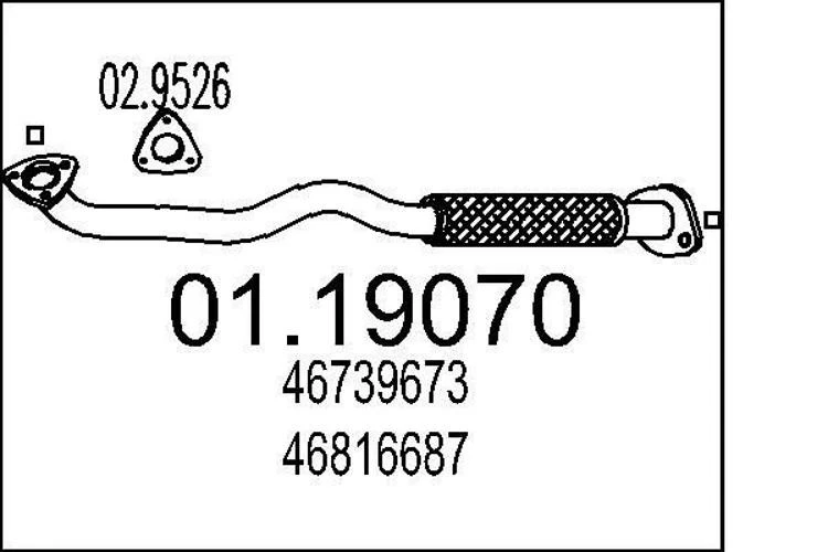 MTS Abgasrohr Auspuffrohr für ALFA ROMEO 147 (937) GT (937) 156 Sportwagon (932) - Bild 3 von 4