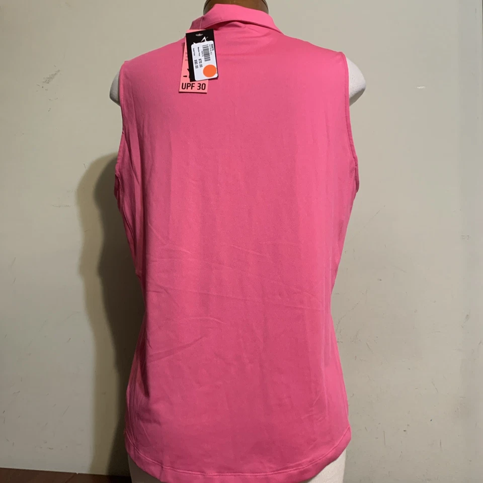 Camisa Golftini Sin Mangas Cremallera Tecnología XL Rosa Caliente Golf Pickleball Nueva Con Etiquetas Foto 4 de 4