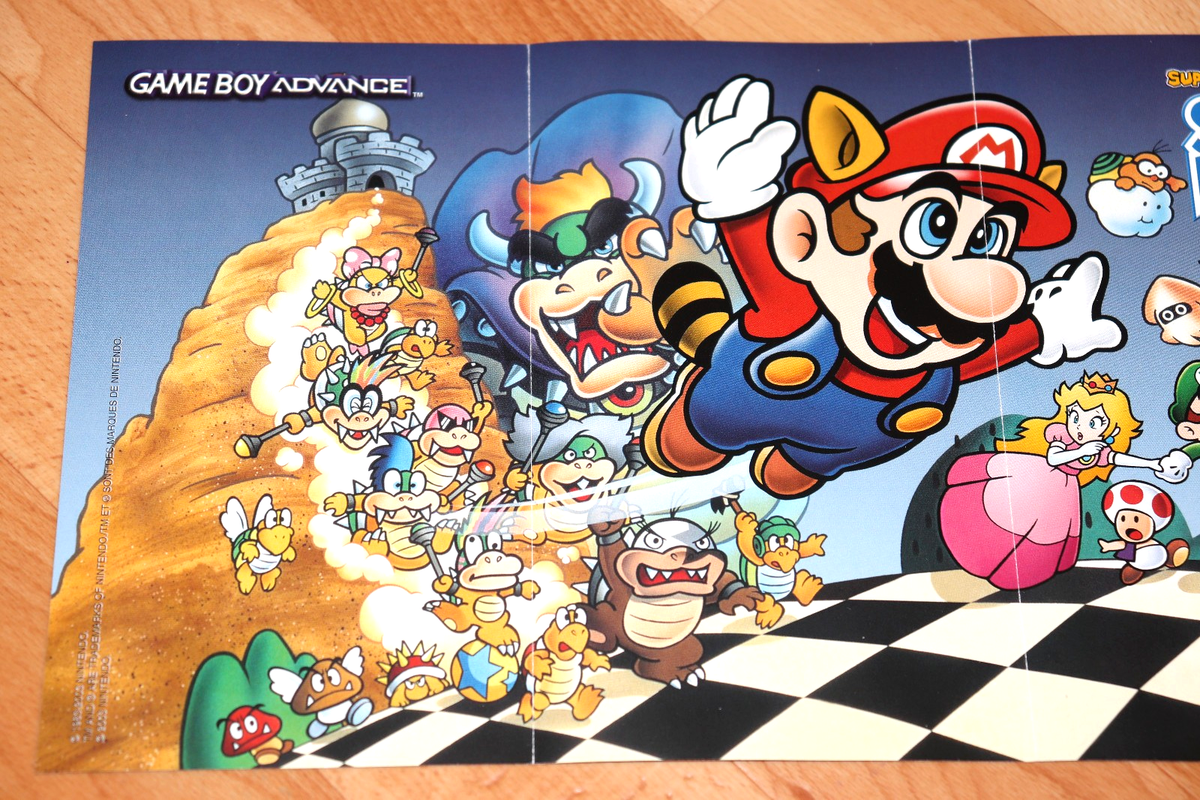 2003 Nintendo GameCube Mini / Flyer Poster Super Mario Bros. 3