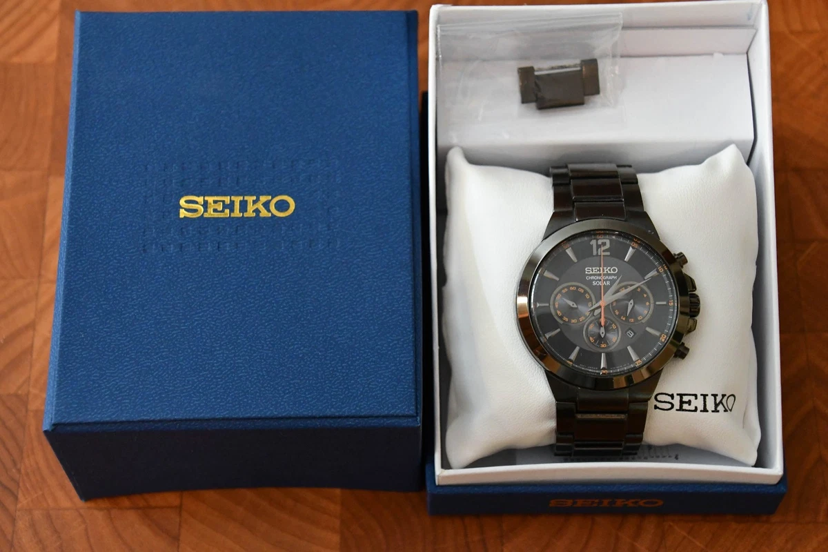 Seiko Solar Chronograph Watches for sale - eBay