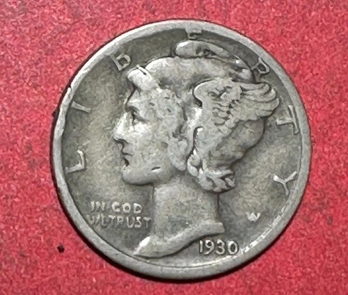 1930S US Mercury SILVER Dime "San Francisco" Mint! Very Fine! Lower Mintage!