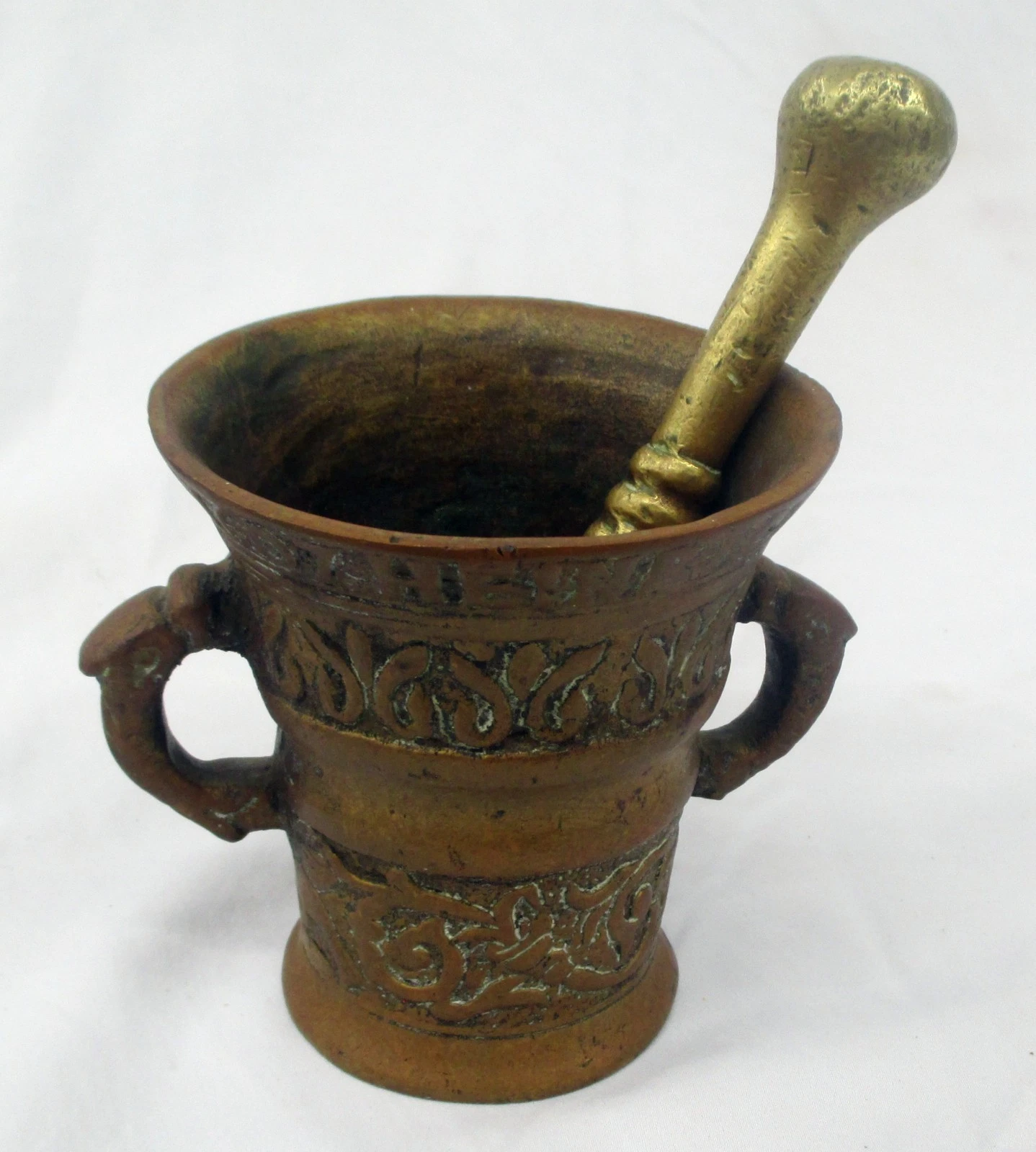 Dutch Bronze Mortar and Pestle Set - Made by Heinrick Ter Horst 1607