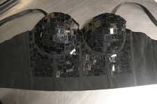 Sequin Studded Cropped Top Corset