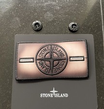 Stone Island Replacement Badge Thermal With Buttons (White)
