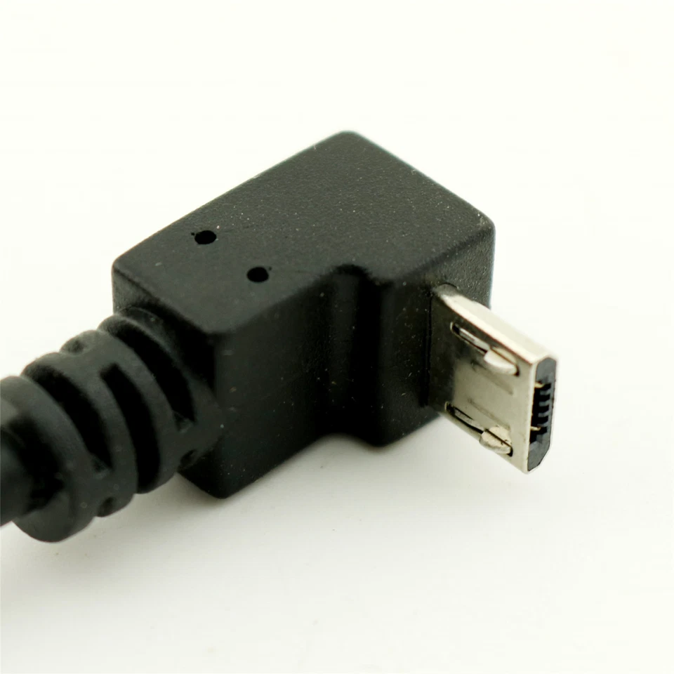 30cm USB 2.0 A Female Angled to Micro USB 5 Pin Male UP Angled Cable for Android - Image 3 of 4