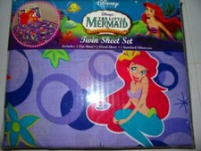 Disney Little Mermaid Twin Sheet Set COMFORTER NOT INCLUDED
