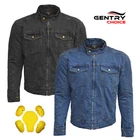 RIDERACT® Men Motorcycle Denim Jacket Reinforced Motorbike Jeans Jacket Armoured