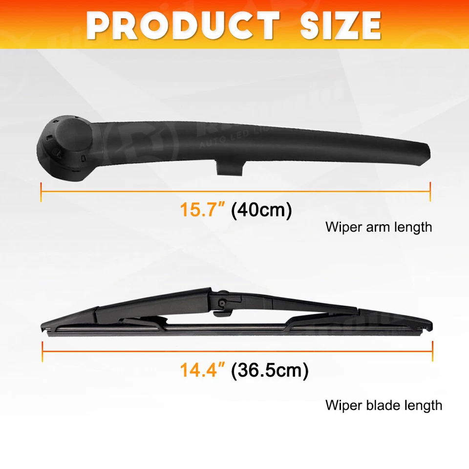 5139836AB Rear Window Wiper Arm and Blade Set for Jeep Grand Cherokee 2005-2010 - Image 2 of 4