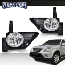 Fit For 05-06 Honda CRV Clear Lens Pair Bumper Fog Light Lamp+Wiring+Switch Kit