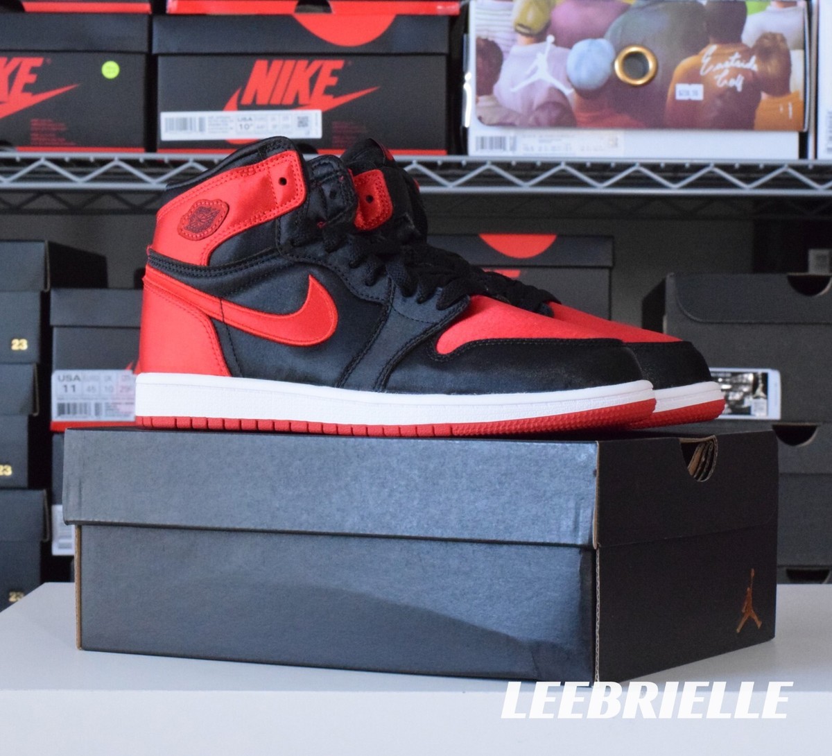 Nike Air Jordan 1 Retro High OG Satin Bred FD5304-061 PS Size 3Y