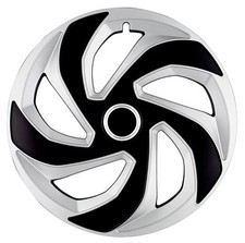4 x Radkappen REX  14" Zoll Silver & Black Radzierblenden VW,CITROEN, OPEL,KIA
