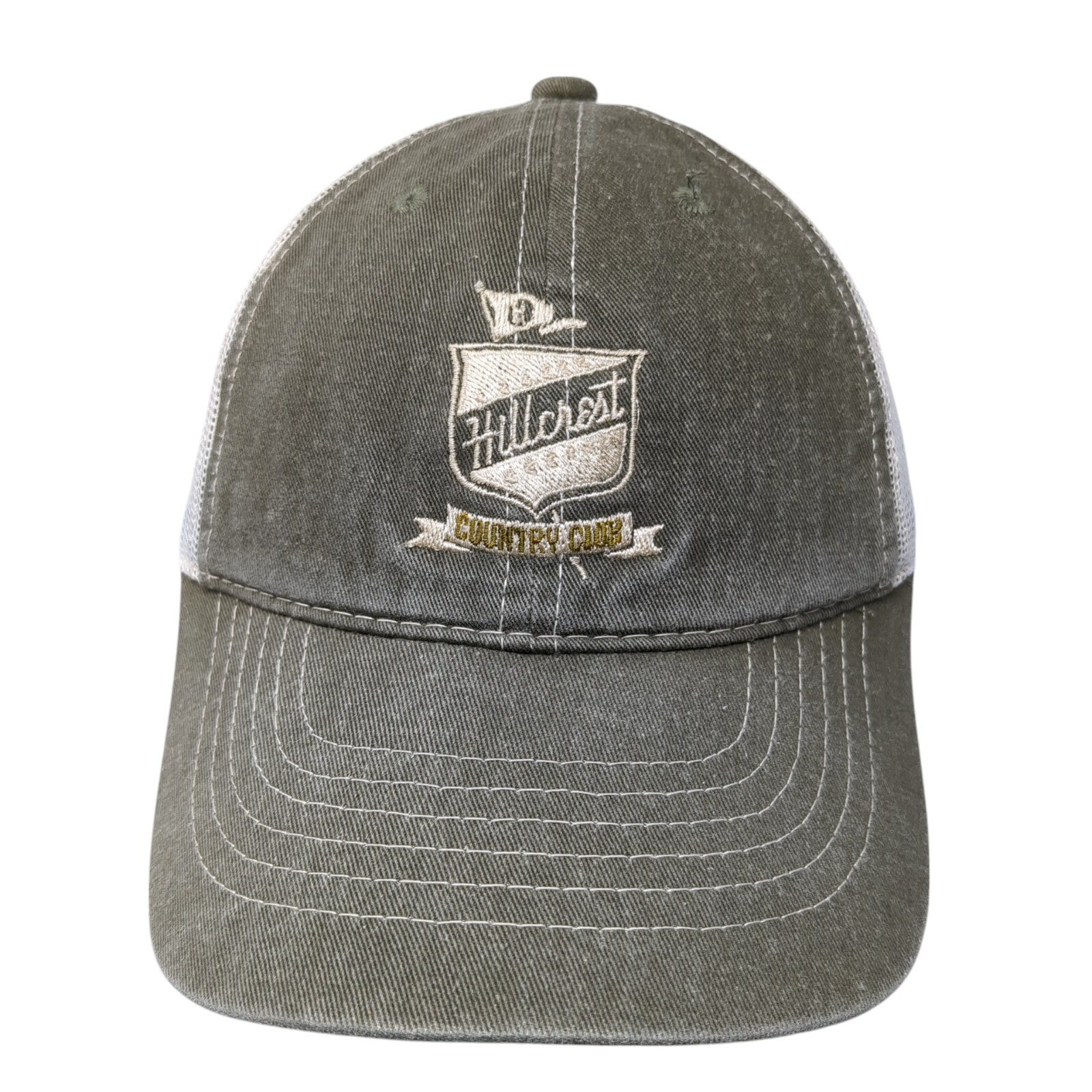 Hillcrest Country Club Snapback Trucker Sombrero Marrón Talla Única Malla Espalda