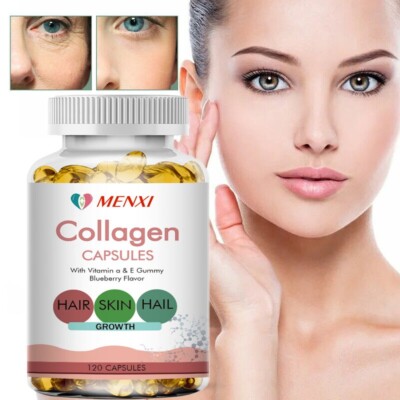 Collagen Peptide Capsules - Skin Elasticity & Hair/Nail Strength with Vitamin C