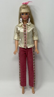 Vintage Barbie Clothes Premier Doll Outfit #33 Pink Velvet Pants