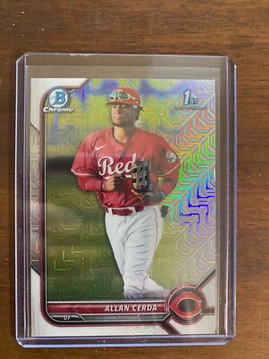 2022 1st Bowman Chrome Allan Cerda Mojo Refractor Cincinnati Reds