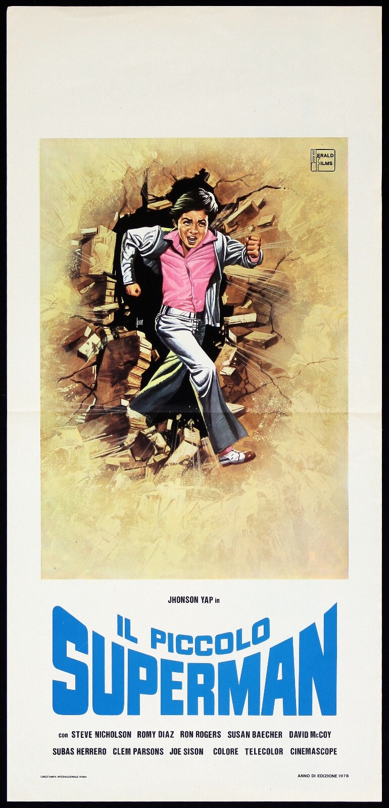 Locandina originale film Il piccolo Superman (1978) - Regia di Leady M. Diaz