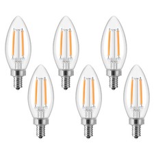 DEWENWILS 5W Vintage Candelabra LED Bulbs Dimmable,Chandelier Light Bulbs 6 Pack