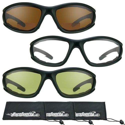 Lector de seguridad bifocal para motocicleta gafas de sol grandes acolchadas de espuma para hombre Z87+ ajuste ancho - Imagen 23 de 66