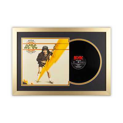 Schallplatten Bilderrahmen -LP-Cover und Vinyl -in Gold