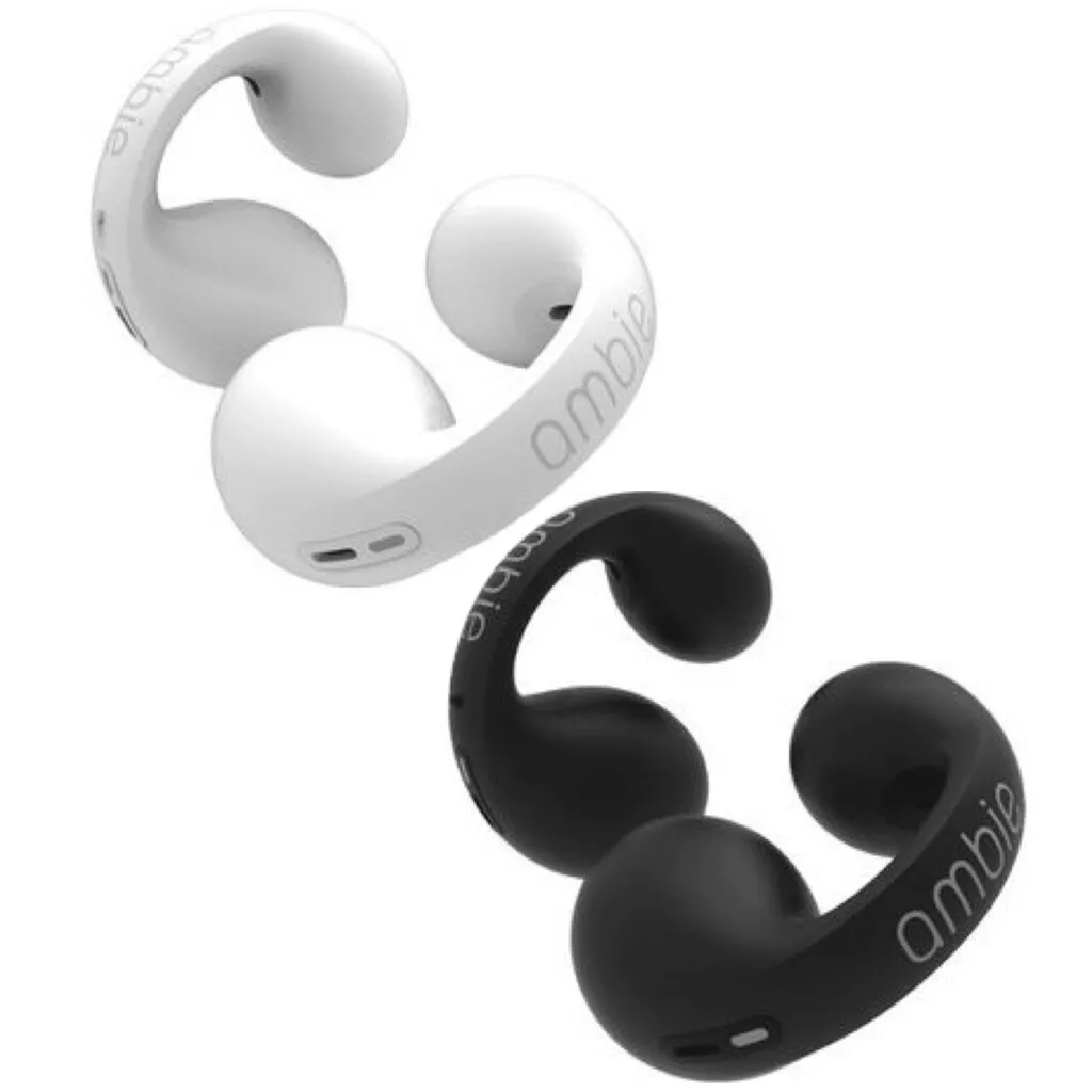 Ambie AM-TW01 Completely Wireless Earphone Sound Earcuffs White Black New  Model