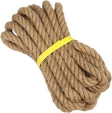 Twisted Manila Rope Jute Rope 3/4 in x 20 ft Natural Thick Hemp Rope for Cr...