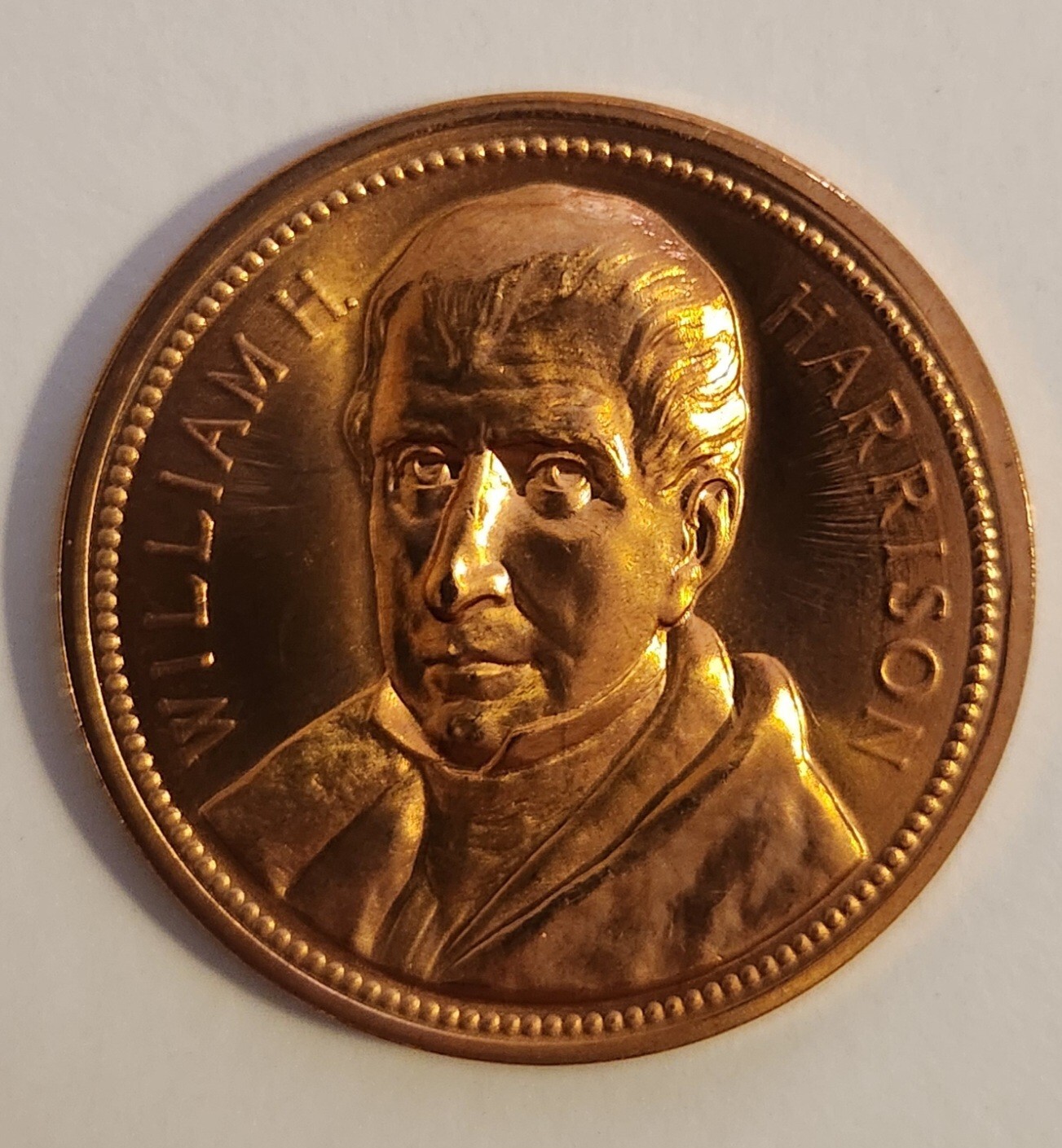 Bronze William H Harrison Presidential Medal 1 5/16